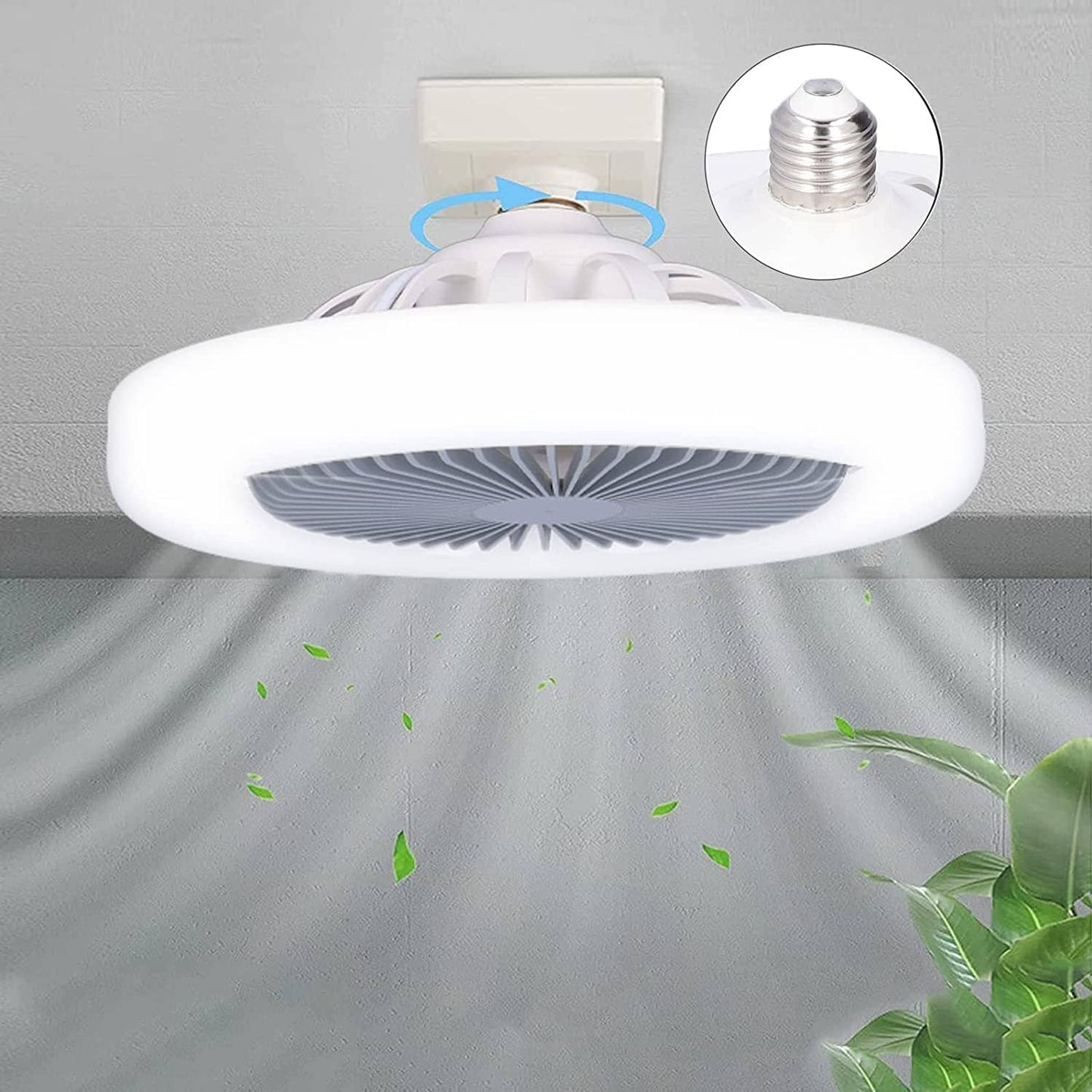 Ventilador de Teto com Luminária Led Embutida